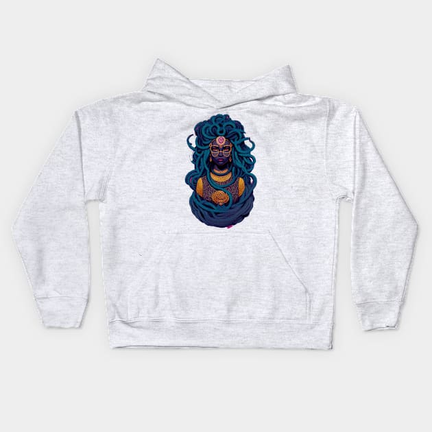 Medusa Was A Black Woman Kids Hoodie by AnimeBlaque